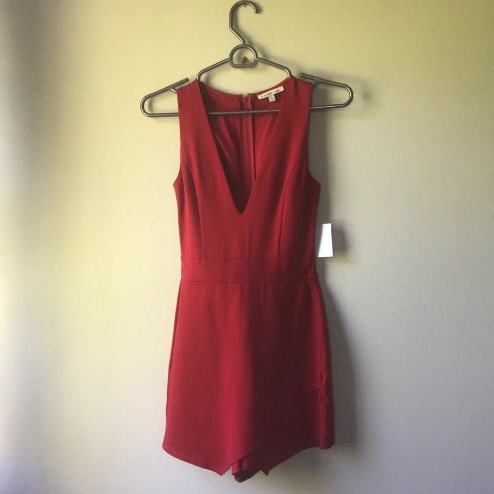 New  Red Charlotte Russe romper Xs
